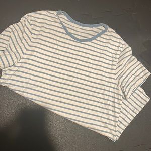 Lululemon mens L white and light blue t-shirt